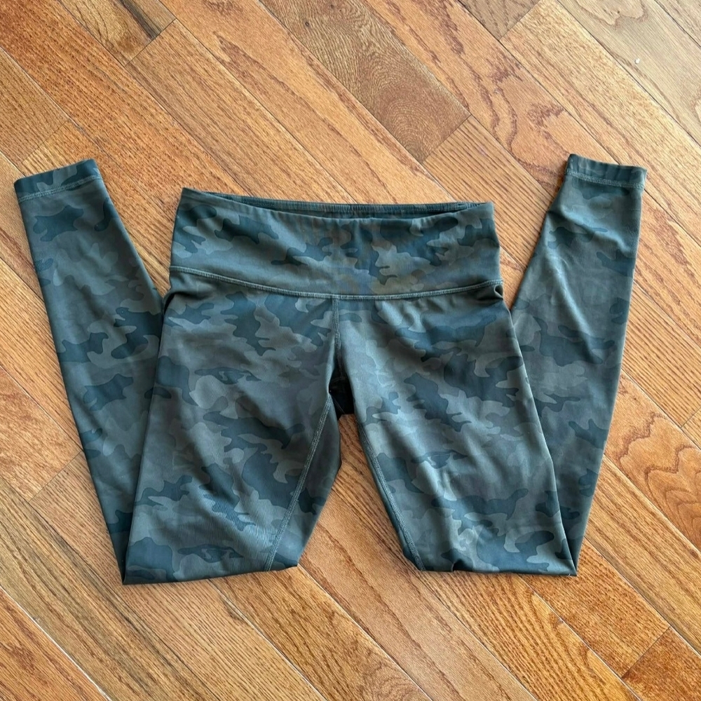 lululemon athletica Green Camo High-Rise Leggings